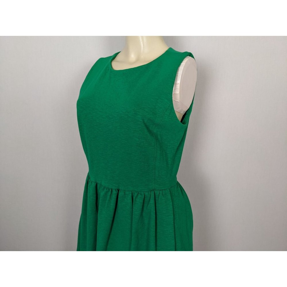 J.CREW Factory Daybreak sleeveless green Dress Style C0250 Size M - Picture 3 of 11